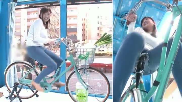 マジックミラー号 買い物帰りの美人妻をナンパ アクメ自転車で何度も潮吹きしちゃう